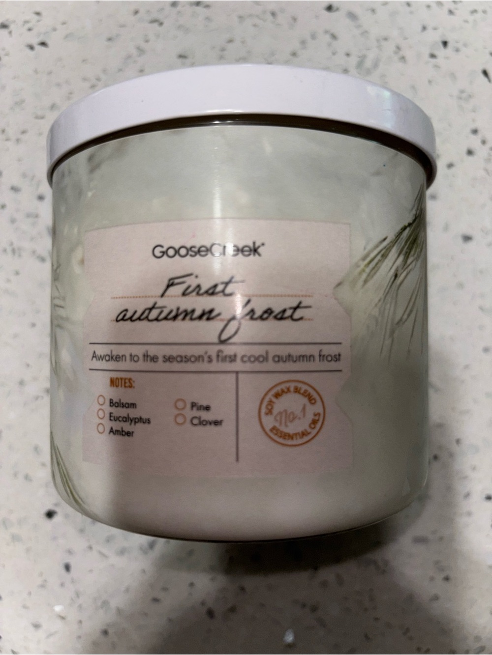 Goose Creek 'First Autumn Frost' Scented Candle New